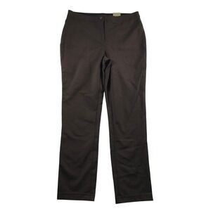 Chicos Ponte Faux Pocket Pant Basic Double Espresso Brown Slim Leg 1.5 Regular
